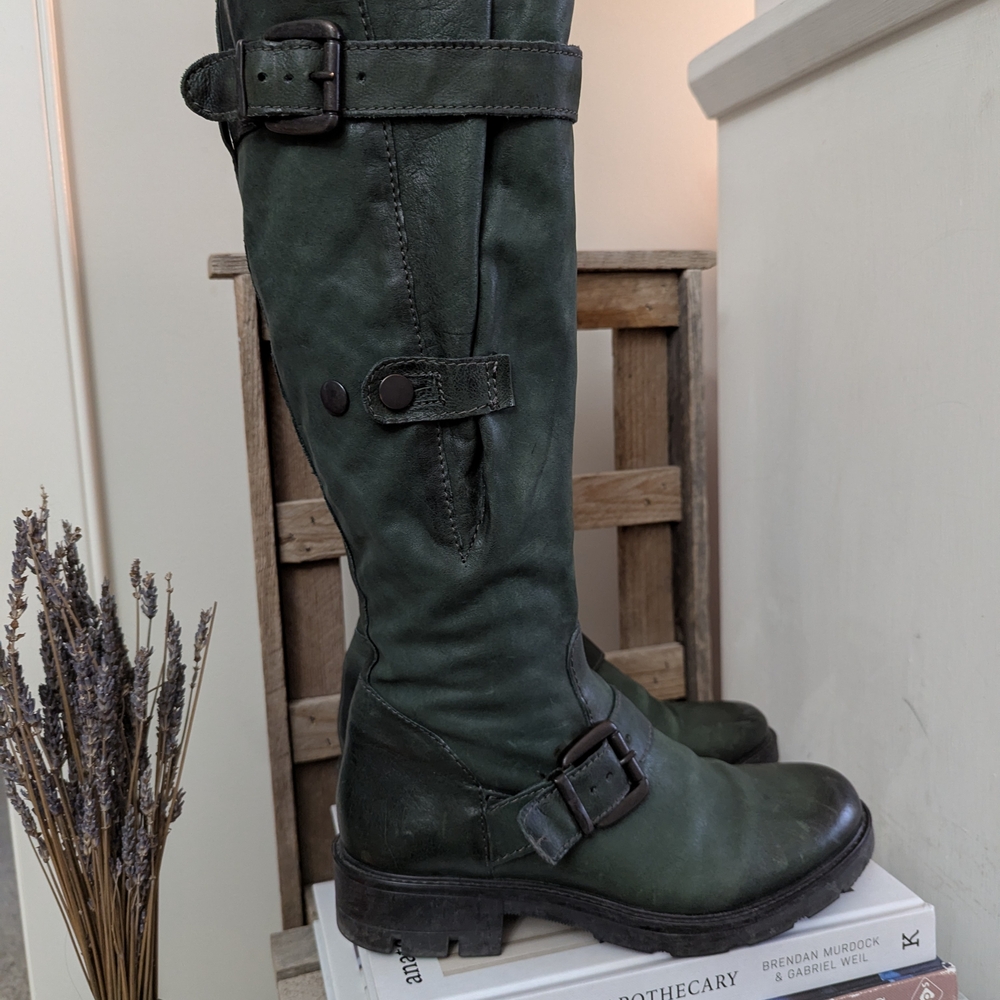 MJUS Knee High Moto Leather Boots